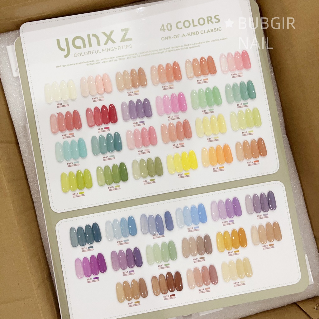 สินค้าพร้อมส่งในไทย YANXZ 40 สี สีเจลไซรัป เซตสีเจลไซรัป แผนภูมิสีฟรี สีลูกกวาด ฟรีชุดชาร์จชาร์จ - รูปที่ 5