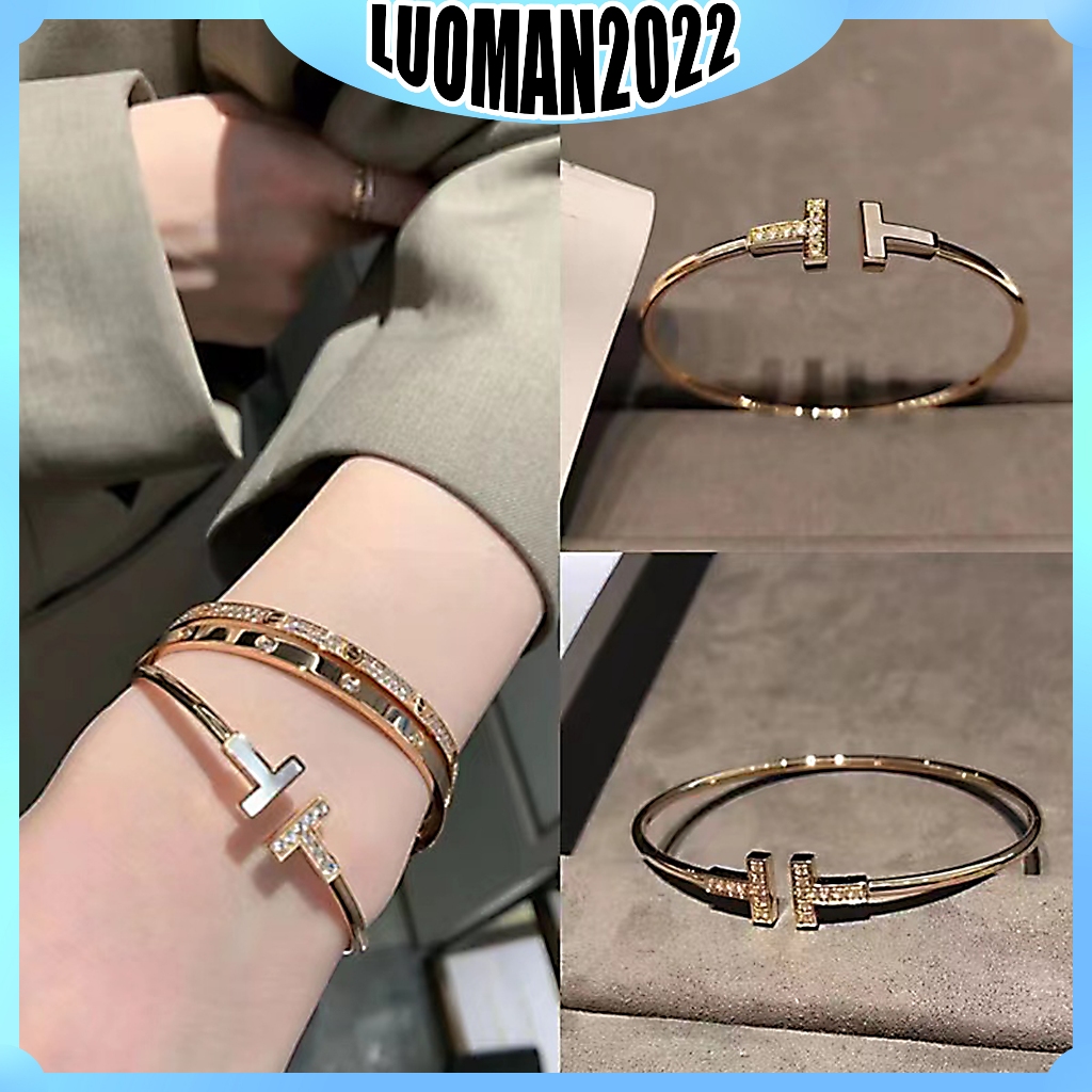 เงินสเตอร์ลิง ส925 เปิดสร้อยข้อมือ เงินสเตอร์ลิงกุหลาบทองสุภาพสตรีสร้อยข้อมือ