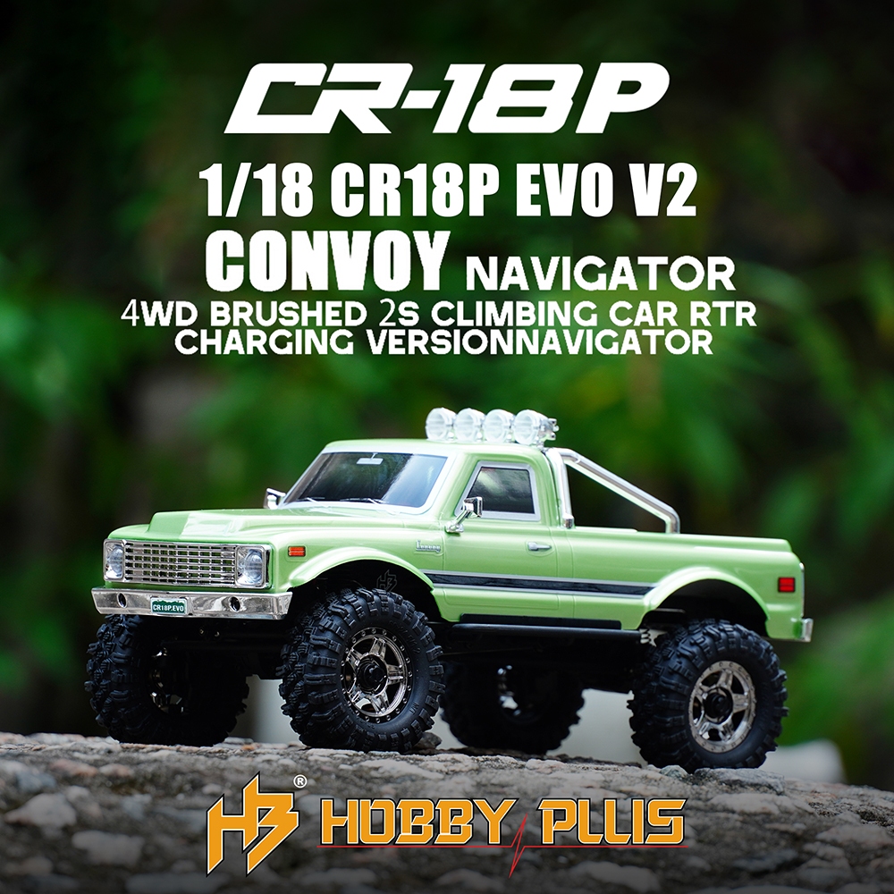 HOBBY PLUS CR18P EVO V2 CONVOY 1/18 RC รีโมทคอนโทรลไฟฟ้ารุ่นรถ Rock Crawler ของเล่นเด็กผู้ใหญ่