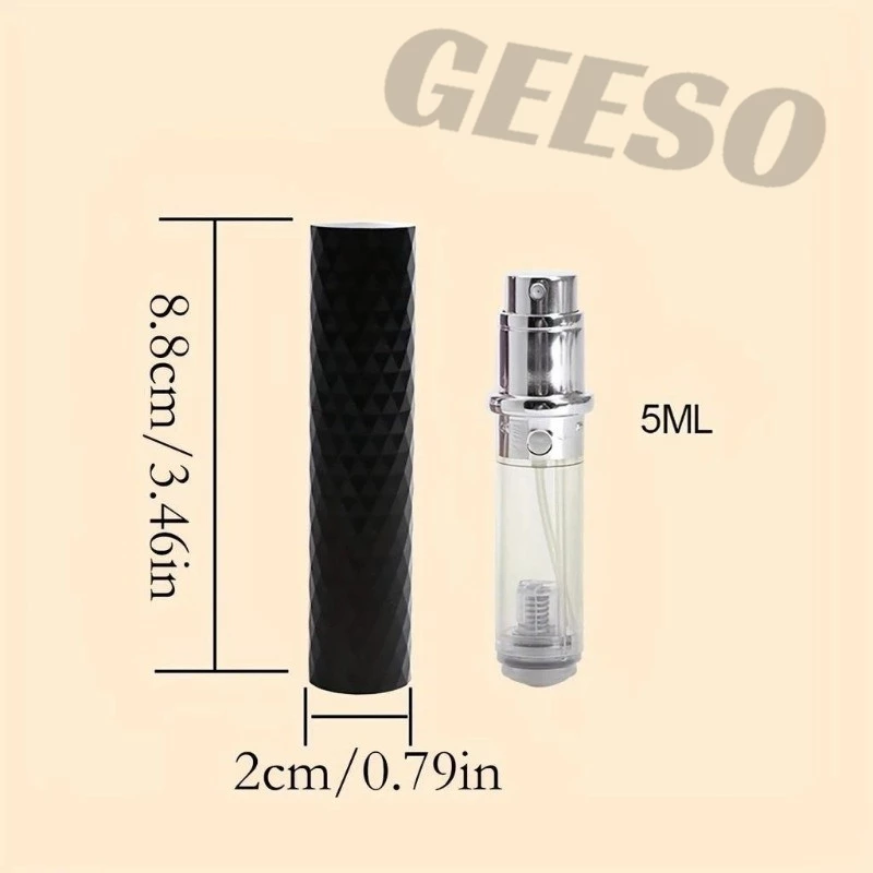 GEESO Portable Perfume Spray Bottle ขวดน้ําหอมเปล่า ขวดแบ่งน้ําหอมพกพา 5ml หัวสเปรย์กดง่าย สําหรับเดินทาง สามารถขึ้นเครื่องบินได้ 香水小样瓶 thumbnail 10