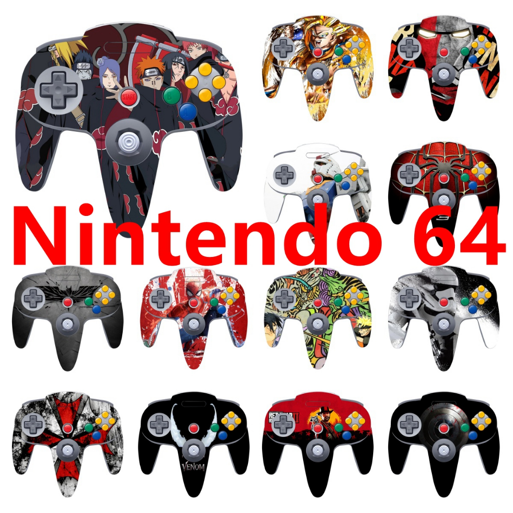 70 สี N64 Controller Remote Skins Decal Wrap สติกเกอร์สําหรับ Nintendo 64 คอนโทรลเลอร์