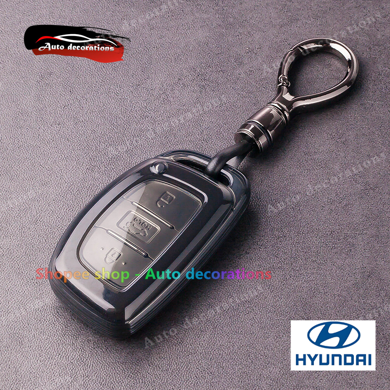 Hyundai Tucson/HB20 2024/2025 / HB20 creta ix35 ฝาครอบกุญแจโปร่งใสกันน้ําและทนต่อการสึกหรอ keyless สไตล์เรียบง่าย - รูปที่ 2