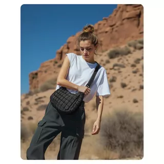 BAGSMART Quilted Puffy Crossbody Bag Lightweight Waterproof Large Hobo Sling Shoulder Handbag for Travel Commute Work