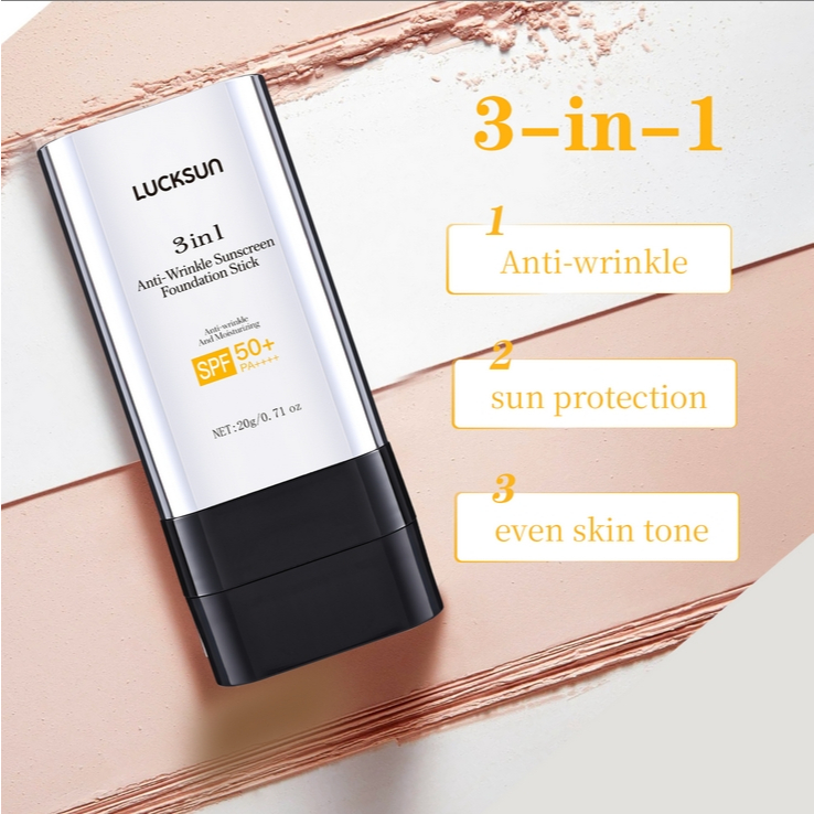 ครีมกันแดดแบบแท่งสีสติ๊กกันแดด SPF50+ ปกป้องแสงแดดขั้นสูง บล็อกรังสี UV บางเบา ไม่เหนียวเหนอะหนะ