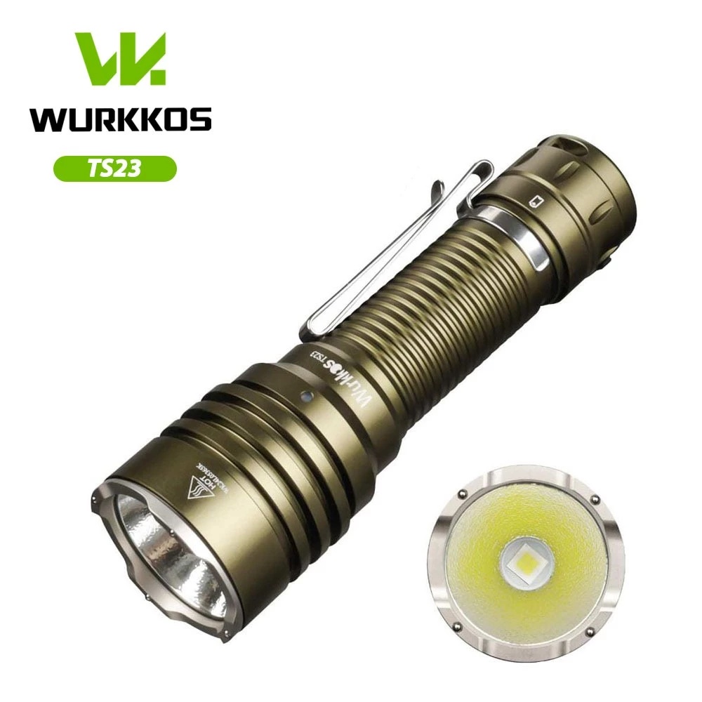 Wurkkos TS23 5000Lm XHP70.3 HI 6000-6500K 21700 แบตเตอรี่สวิตช์หางไฟฟ้าไฟฉาย led