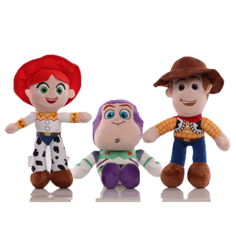 1 ชิ้น 21-27 ซม.อะนิเมะการ์ตูนของเล่น Story Woody Jessie Buzz Lightyear ตุ๊กตาของเล่นตุ๊กตาสัตว์ตุ๊กตา Kawaii Room Decor ของเล่นสําหรับเด็กผู้หญิงของขวัญ