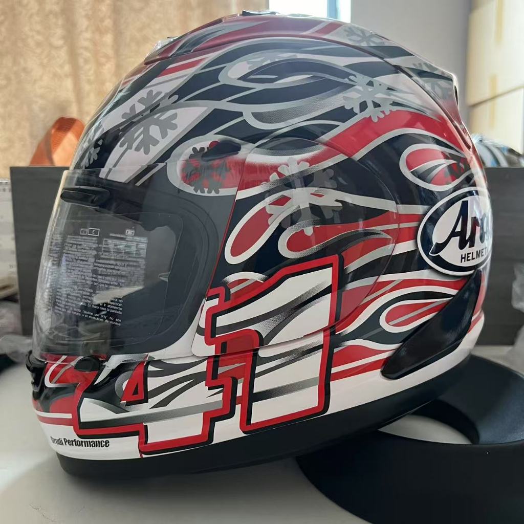ARAI RX-7 R5 สีดําสีแดงหมวกกันน็อคฮาการถจักรยานยนต์หมวกกันน็อคเต็มหน้าขี่หมวกกันน็อคป้องกันการตก