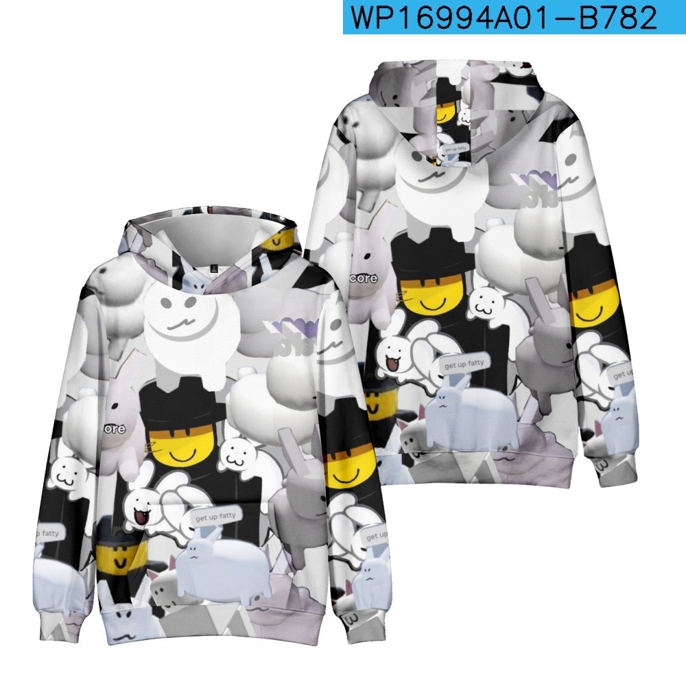 Roblox เสื้อกันหนาว Forsaken Gobby Forsaken Gobby 3D พิมพ์เด็กผู้ใหญ่การ์ตูนยอดนิยมเสื้อผ้ามีฮู้ด