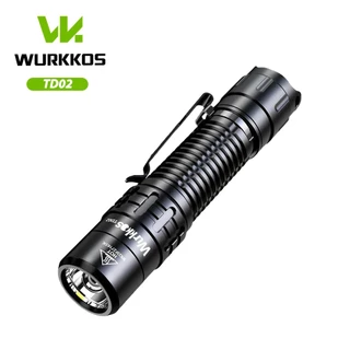Wurkkos TD02 ไฟฉาย LED สว่างมาก แบบชาร์จไฟได้ พร้อมสวิตช์ชาร์จ C-Type สําหรับกิจกรรมกลางแจ้ง และในร่ม