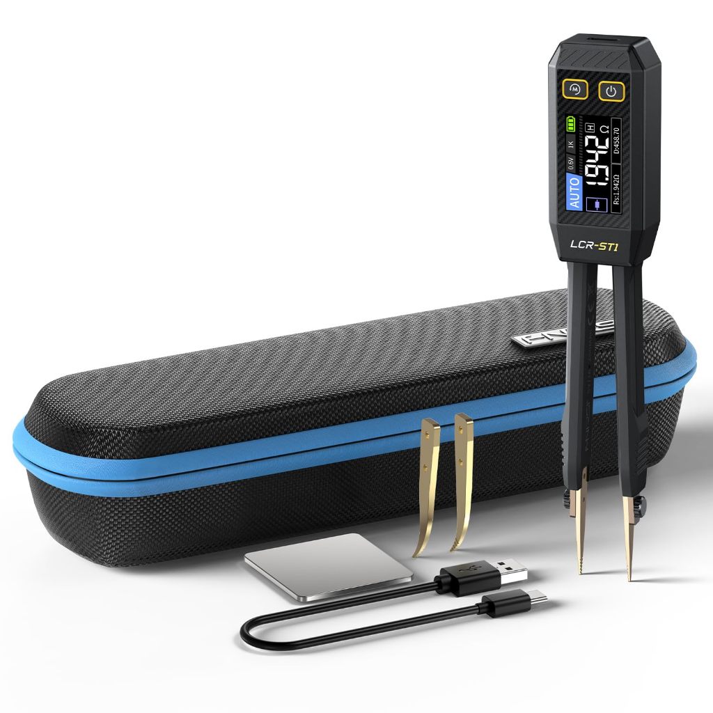 FNIRSI LCR-ST1 10KHz LCR Meter Tweezer, Mini Smart SMD Tester, ESR Meter, มัลติมิเตอร์, Capacitance 