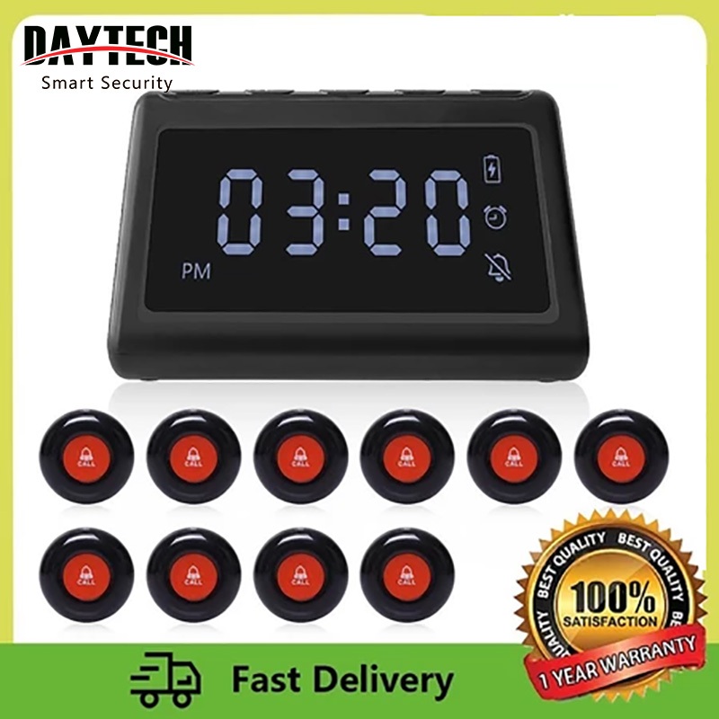 Daytech โทรศัพท์ ระบบเสียงเตือนภัย ระบบคิวไร้สายโทรหาร้านอาหาร / ผู้สูงอายุ / ผู้ป่วย  ระบบการโทร  P6