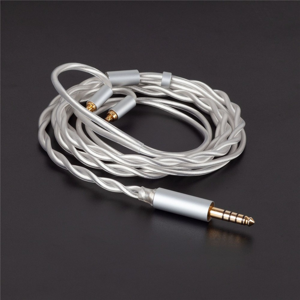 FENGRU Pewter เงิน MMCX 2Pin 0.78 มม.QDC KZ C Pin เงินคู่กาว Coaxial หูฟังสาย
