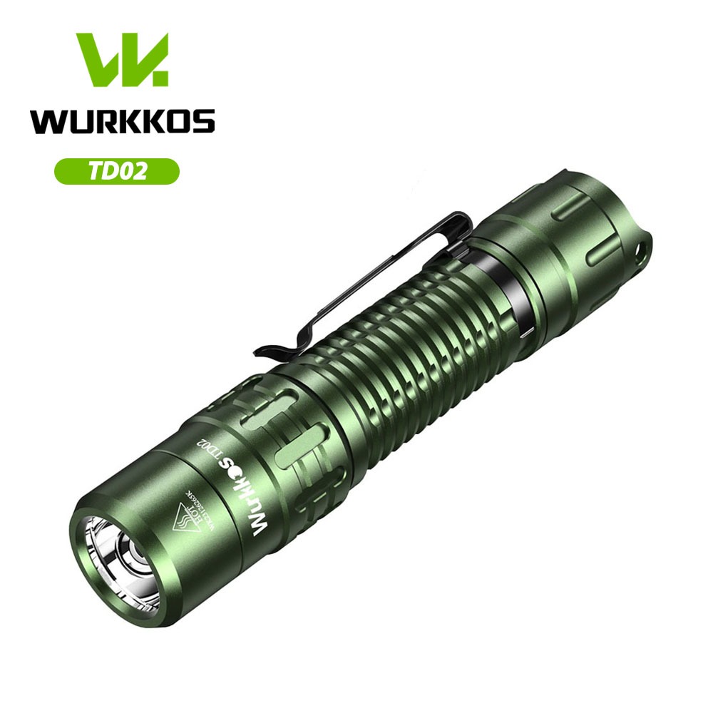Wurkkos TD02 SST40 สวิตช์หางเดี่ยว 2000 ลูเมนอันทรงพลัง 18650 ไฟฉาย LED แบบชาร์จไฟได้ USB