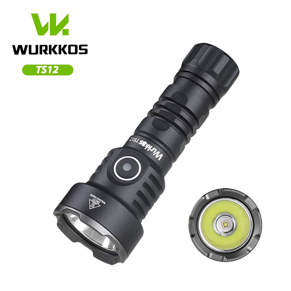 Wurkkos TS12 ไฟฉาย EDC ขนาดเล็ก 1050lm 432 เมตร ชาร์จได้ พร้อมกรอบ กันน้ํา IP68