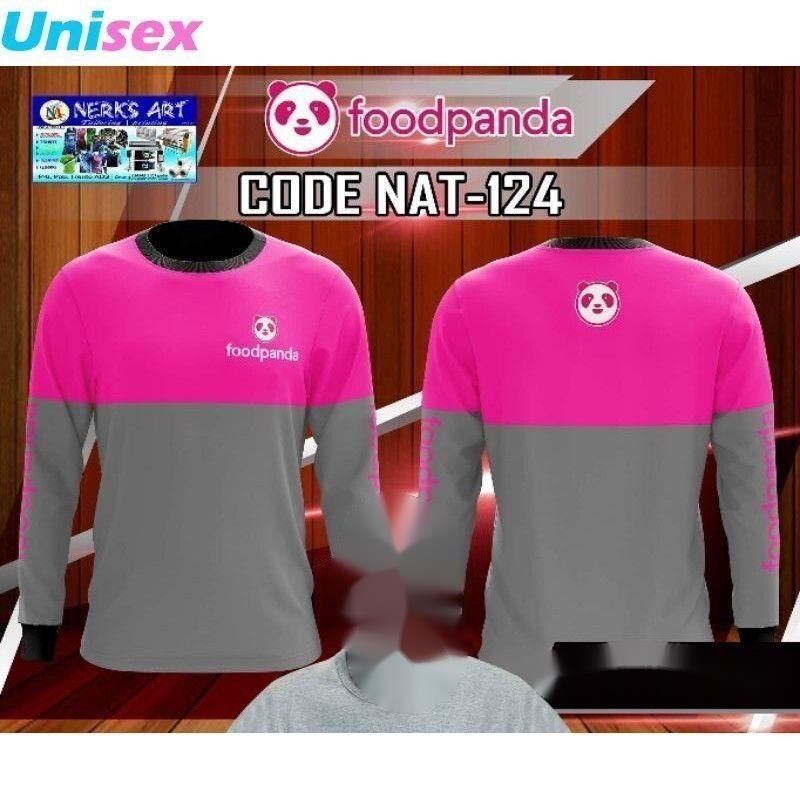 2025 FoodPanda เสื้อยืดผู้ชายแขนยาว Fully Sublimated FoodPanda เสื้อยืดแขนยาว