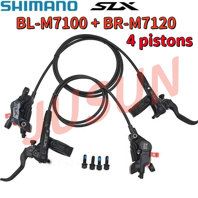 SHIMANO SLX M7120 4 ลูกสูบเบรคจักรยาน MTB ดิสก์เบรกไฮดรอลิกชุด Clamp M7100 ซ้าย/ขวา