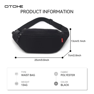OTOHE กระเป๋าเอวผู้ชายที่มีสายรัดปรับได้สำหรับการออกกำลังกาย