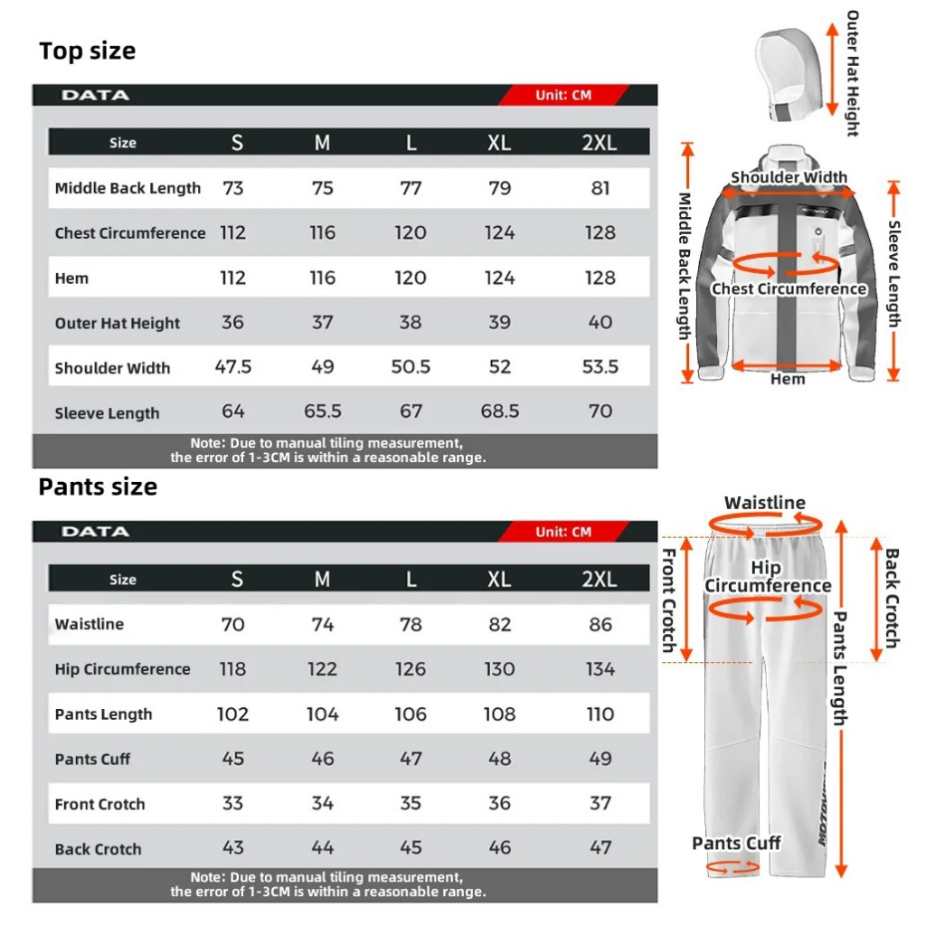 MOTOWOLF เสื้อกันฝนมอเตอร์ไซค์กันน้ําแยกเสื้อกันฝนเสื้อแจ็คเก็ตกางเกงน้ําหนักเบาพับได้สะท้อนแสง - รูปที่ 7