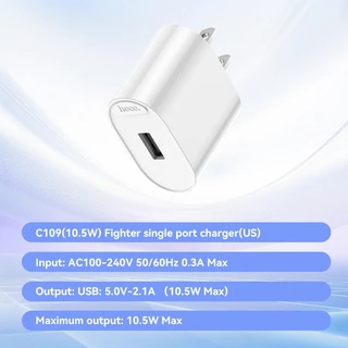 hoco. C109 10.5W Fast Charging USB-A Single Port Charger Set รองรับ Micro/IP