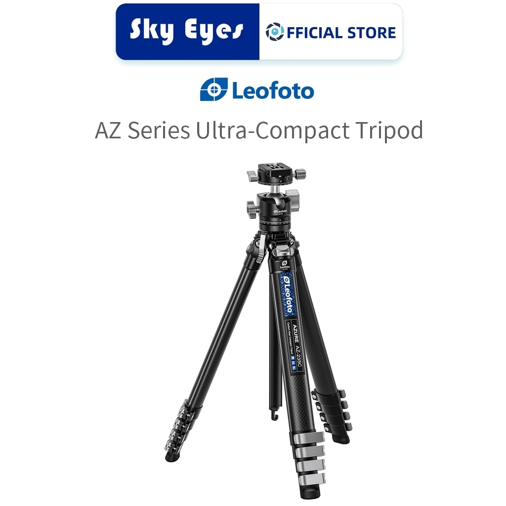 Leofoto AZ-235C + LH-30R/AZ-204C + LH-25R คาร์บอนไฟเบอร์ขาตั้งกล้องขาตั้งกล้องสําหรับกล้อง