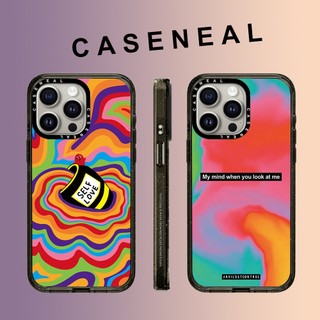 CASENEAL Graffiti ศิลปะสีกันกระแทกอะคริลิคเคสโทรศัพท์สําหรับ iPhone 16 Pro Max 15 Plus 14 ProMax 13 12Pro 12 โทรศัพท์กันกระแทกขอบนุ่มฮาร์ดป้องกันกรณี