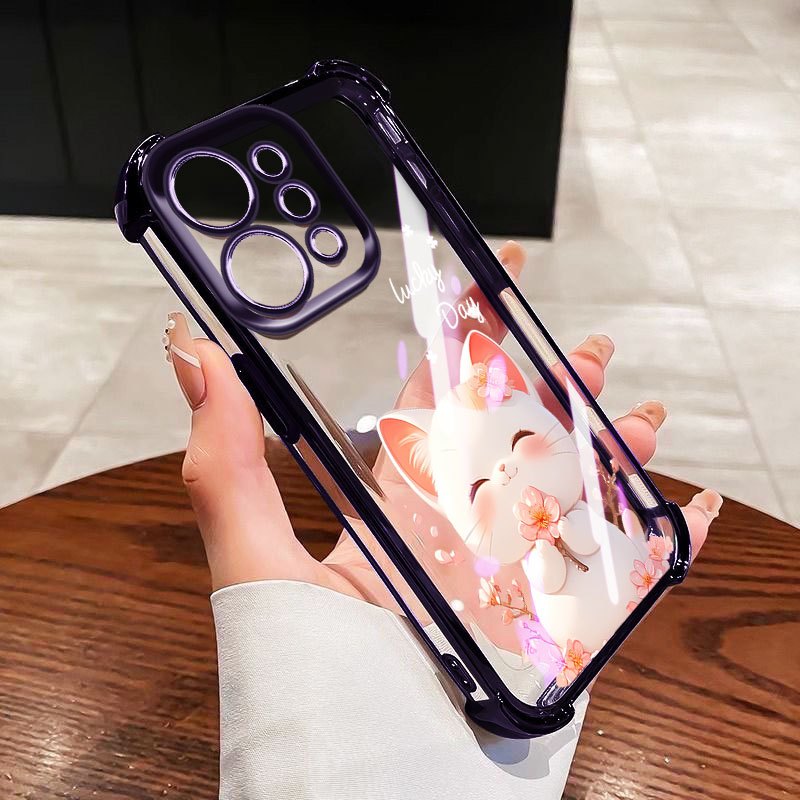 VRQR สําหรับ Oppo Realme C85 C75X C75 C71 4G 5G สีปลาดาวซิลิโคนใสกันกระแทกเคสโทรศัพท์