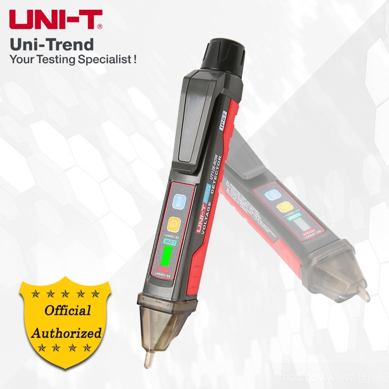 UNI-T UT12E UT12M ซ็อกเก็ตผนัง AC เครื่องตรวจจับแรงดันไฟฟ้าตัวบ่งชี้ 24V-1000V ไม่สัมผัสโวลต์ปัจจุบันเซ็นเซอร์ไฟฟ้าปากกาทดสอบ