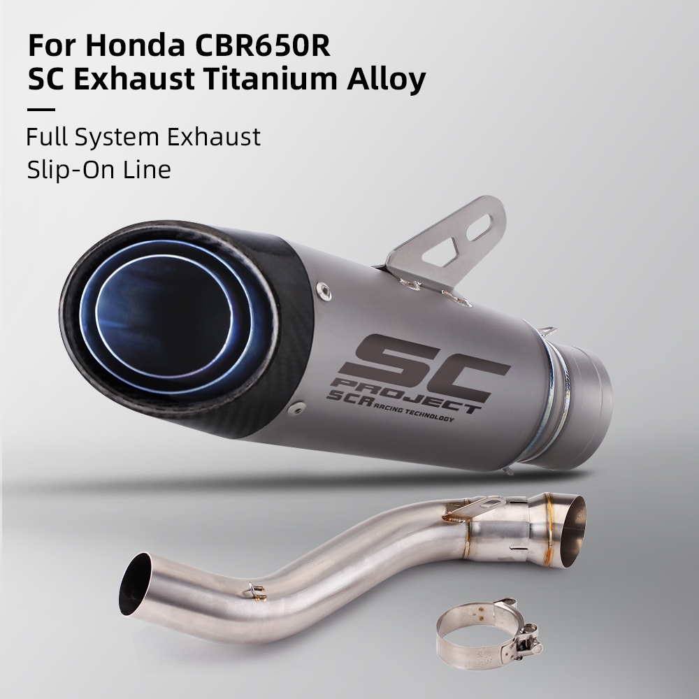 รถจักรยานยนต์ไอเสียดัดแปลง 60 มม.อินเทอร์เฟซกลาง Link ท่อสําหรับ HONDA CB650F CBR650F CB650R CBR650 