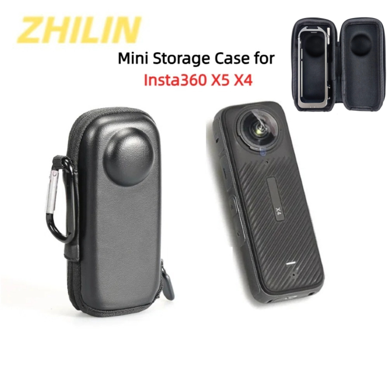Mini สําหรับ Insta360 X5 X4 กล้องกีฬา Anti-scratch แบบพกพากระเป๋าถือ PU กระเป๋าถือสําหรับ Insta 360 X5 อุปกรณ์เสริมกรณี
