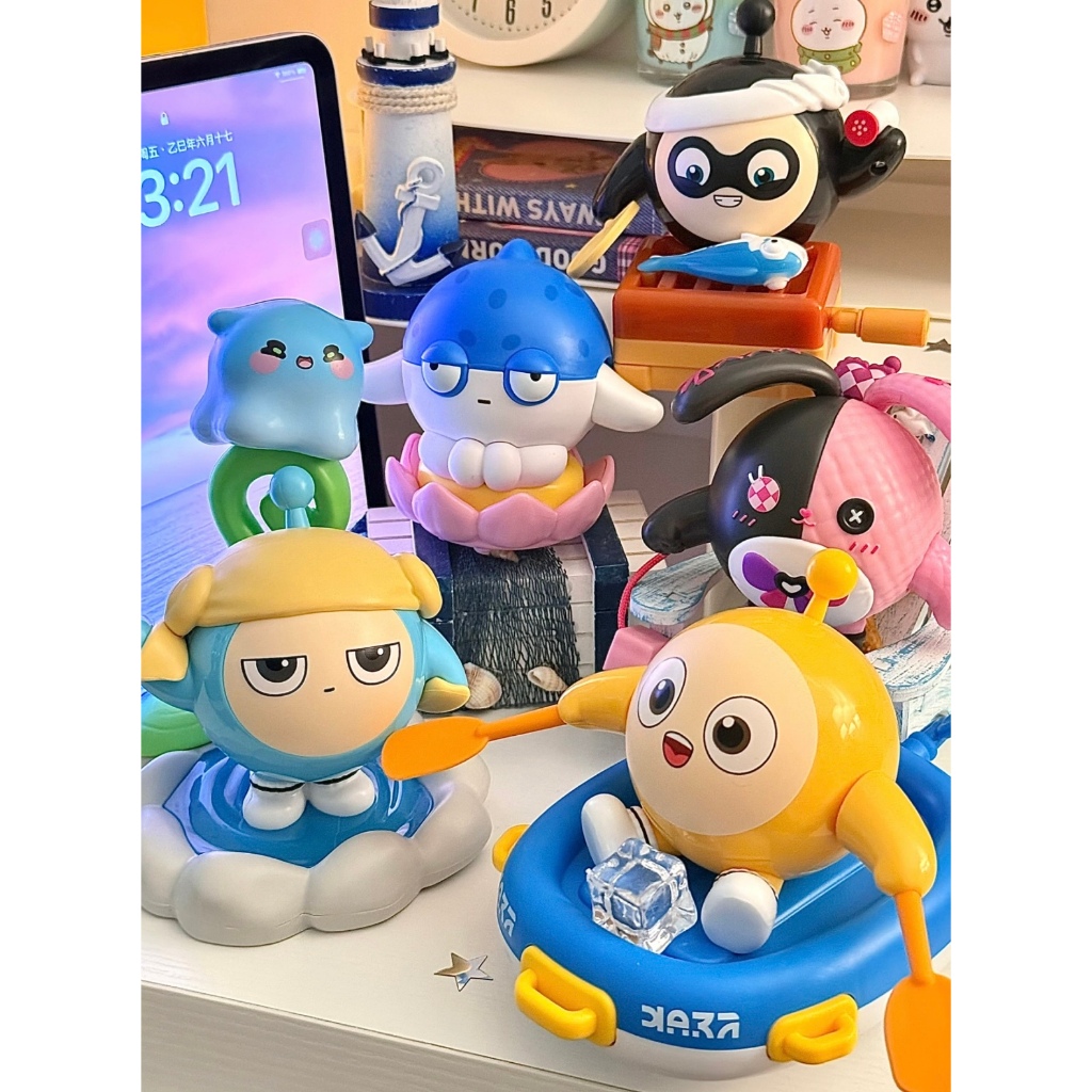 ของเล่น KFC Eggy Party 2025 ชุด KFC กรกฎาคม Yeggy, Rocky, Bulu เกมของเล่น ของสะสมต่อพ่วง