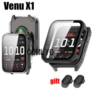 สําหรับ Garmin Venu X1 เคสสมาร์ทวอทช์ + กระจกนิรภัยป้องกันหน…