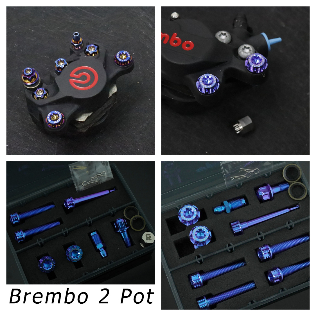FLAWLESSTI Brembo 2 ลูกสูบ 4 ลูกสูบ Gr5 ไทเทเนียม Anti-theft Bolt เบรค Caliper Bolts Honda Forza 350
