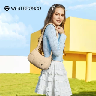 WESTBRONCO รุ่นWhipcream (วิปครีม) กระเป๋าทรงพระจันทร์ มาพร้อมสายรูดปรับความยาวได้ กันน้ำ ใช้ได้ทั้งแบบถือ สะพายไหล่ หรือสะพายข้าง