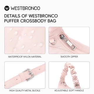 WESTBRONCO รุ่นWhipcream (วิปครีม) กระเป๋าทรงพระจันทร์ มาพร้อมสายรูดปรับความยาวได้ กันน้ำ ใช้ได้ทั้งแบบถือ สะพายไหล่ หรือสะพายข้าง