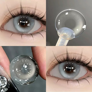 ยี่เหม่ยซี 2ชิ้น (1คู่) สีเทาคอนแทคเลนส์ที่มีองศาธรรมชาติทุก…