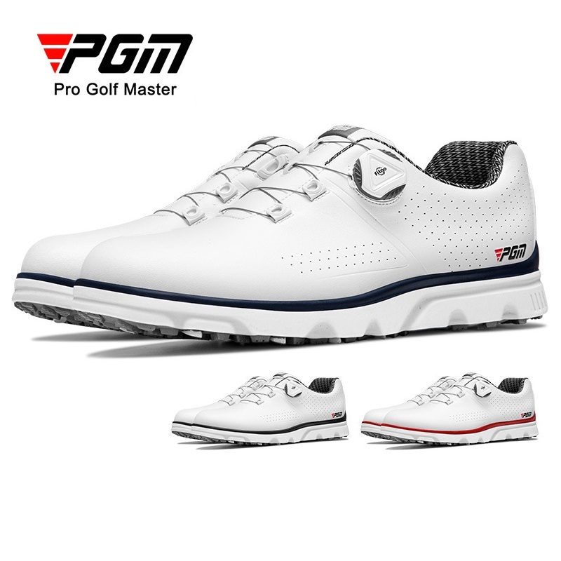 PGM GOLF ใหม่รองเท้าผ้าใบลําลองสําหรับผู้ชายน้ําหนักเบากันน้ํากันลื่นเหมาะกับการเล่นกอล์ฟ