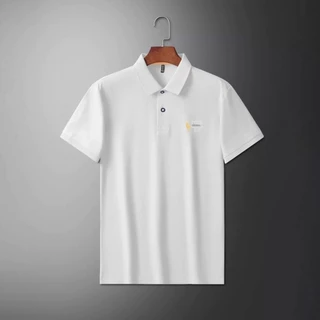 เสื้อโปโลผู้ชายสีกากีสำหรับฤดูร้อน ออกแบบให้สวมใส่ง่ายและสบาย มีแขนสั้น