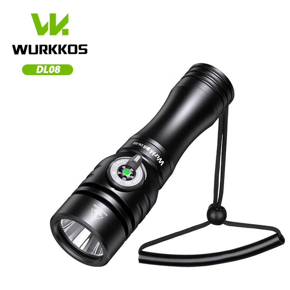 Wurkkos DL08 4 รุ่น 3600lm USB-C ชาร์จสวิตช์ด้านข้าง SFT40 21700 ไฟดําน้ํา LED – โปรปัง