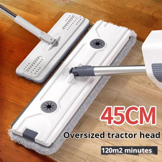 45cm ไม้ถูพื้นแบบแบนขนาดใหญ่ ไม้ถูพื้นสําหรับงานหนัก 360°ไม้…