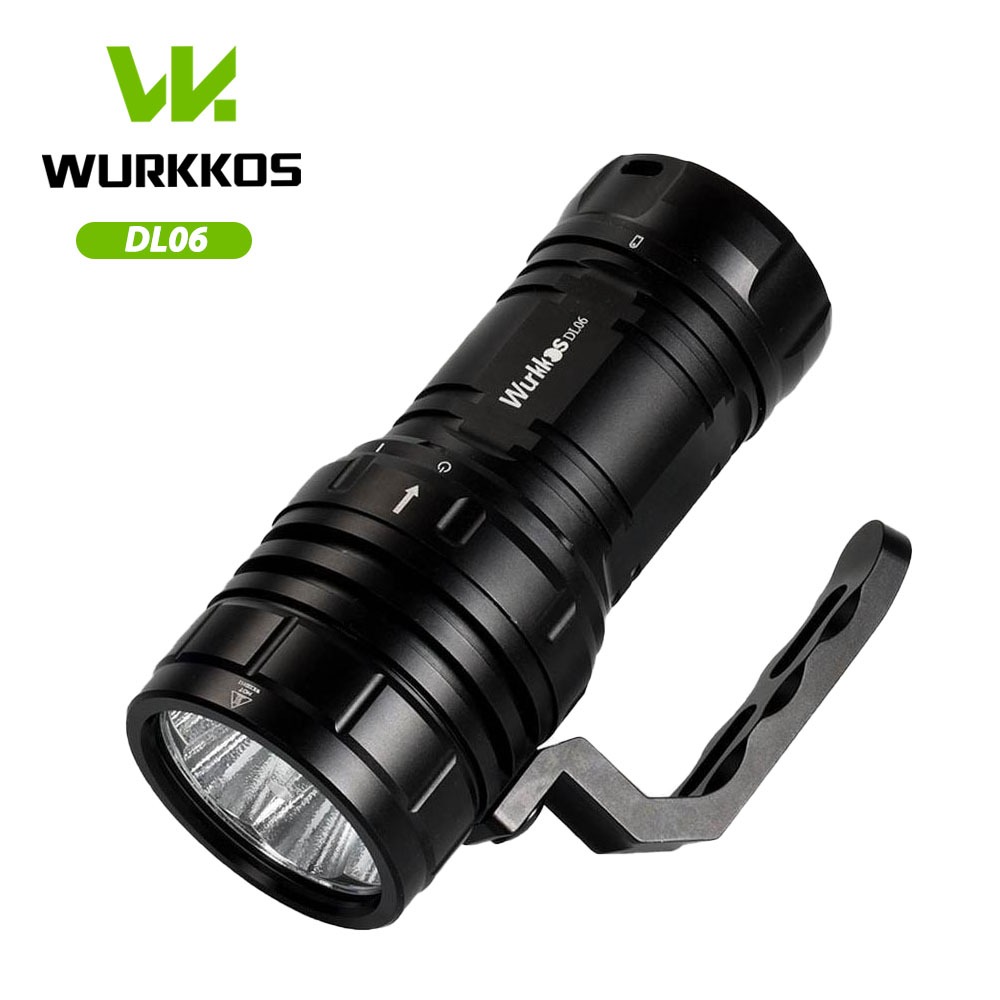 Wurkkos DL06 USB C ชาร ์ จที ่ มีประสิทธิภาพ Super Bright 15000lm ดําน ้ ํา 6xXHP50.2 21700 ไฟฉาย