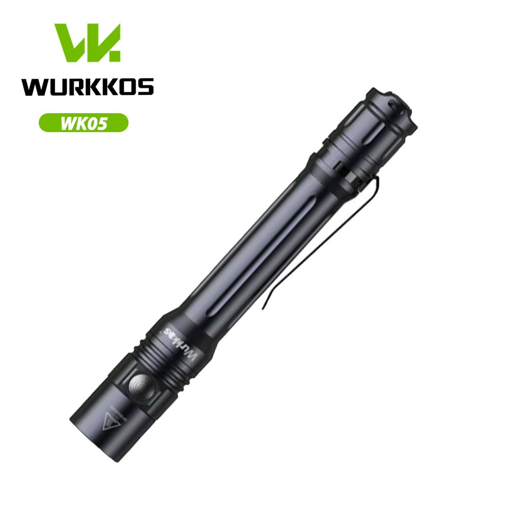 Wurkkos Wk05 ปากกาไฟฉาย แบตเตอรี่ 14500 AA คู่ แบบพกพา 1*NICHIA NVSW-519AT-V1 IP68 Dual Switch EDC M