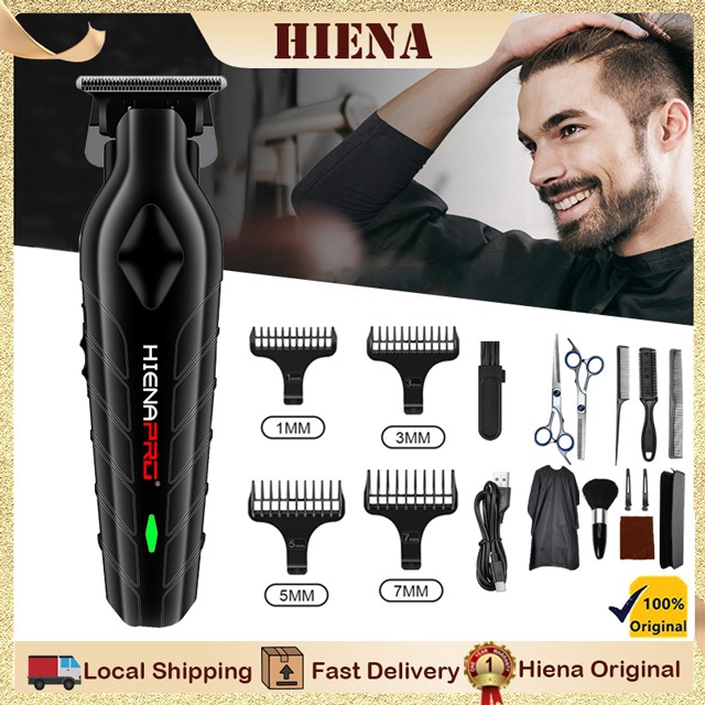 Hiena เครื่องตัดผมผู้ชาย ปัตตาเลี่ยนตัดผม มืออาชีพ น้ำหนักเบา ใช้งานง่าย ทนทาน/เครื่องตัดผมไฟฟ้าไร้สาย 0 มม แบบม HYN-023