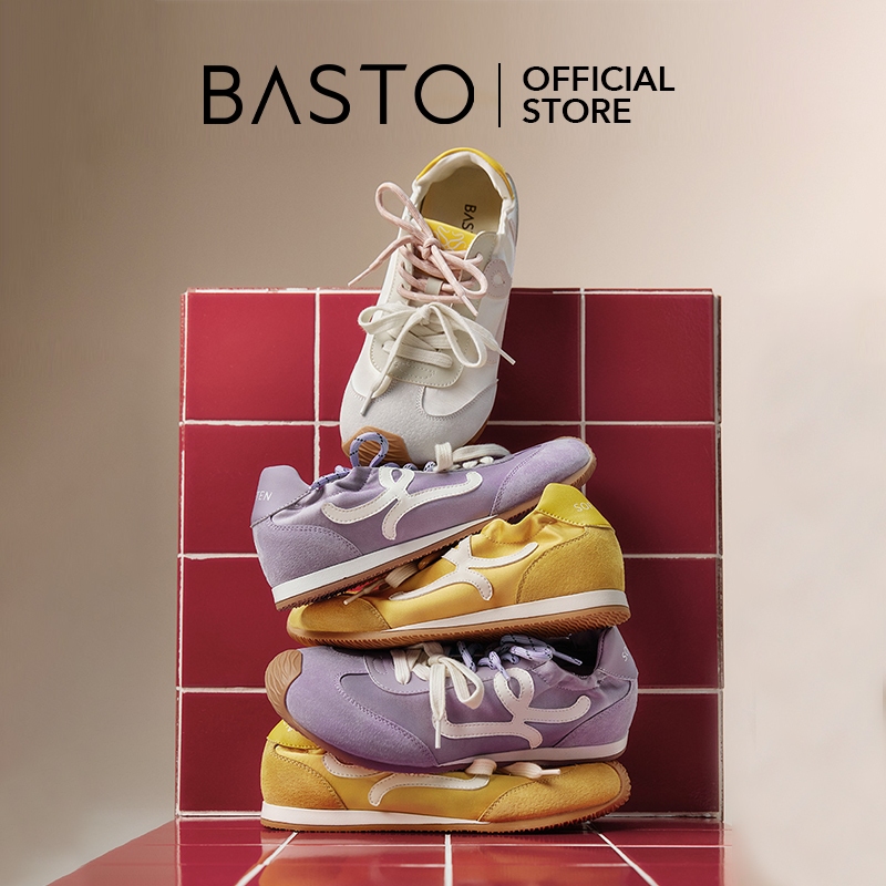 【Mango Fusion】BASTO Women's Ballet Sneakers รองเท้าบัลเล่ต์ รองเท้าผ้าใบ A1811 A1825 D3072