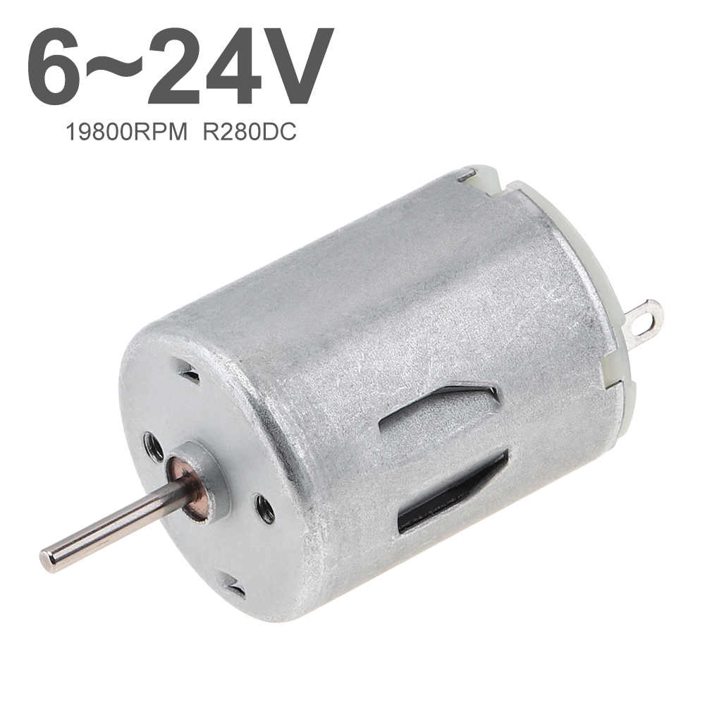R280 มอเตอร์ DC 6-24V 19800RPM มอเตอร์ไมโครความเร็วสูง