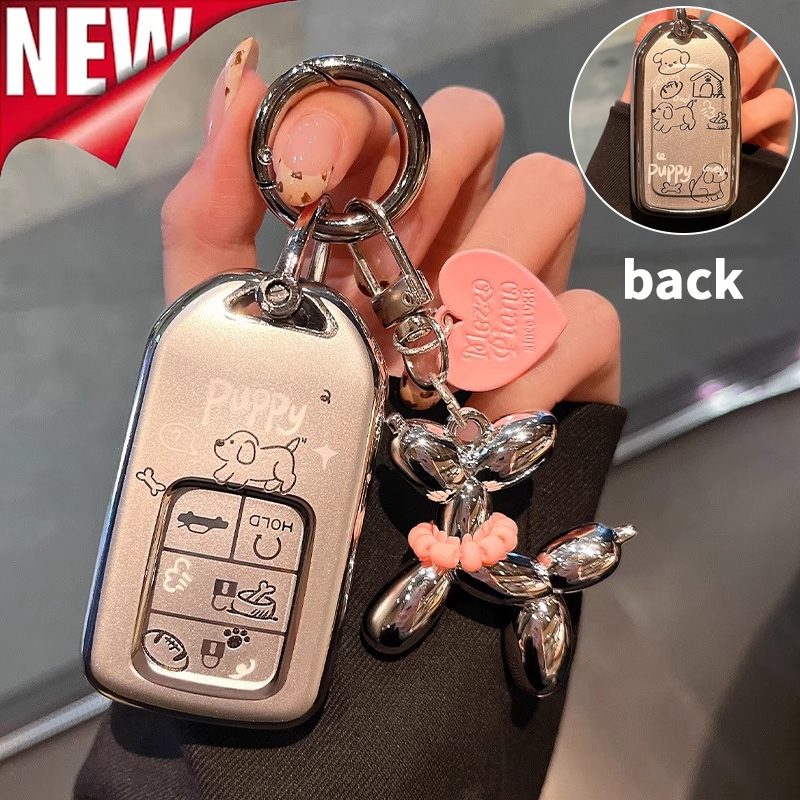 Honda 2025 ใหม่พรีเมี่ยมรีโมทสมาร์ทกุญแจรถสําหรับ Jazz/HR-V/CR-V/BR-V/City/Accord/Civic พวงกุญแจ