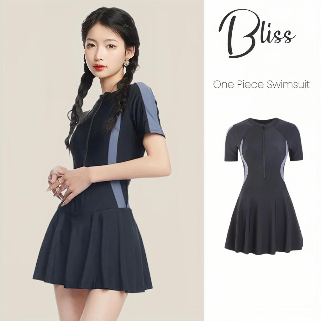 Bliss Penguin ชุดว่ายน้ํา Monokini กระโปรงห่อ สไตล์ทันสมัยสำหรับพักร้อน มีเทคโนโลยีแห้งไว ปกป้องUV และระบายอากาศได้ดี