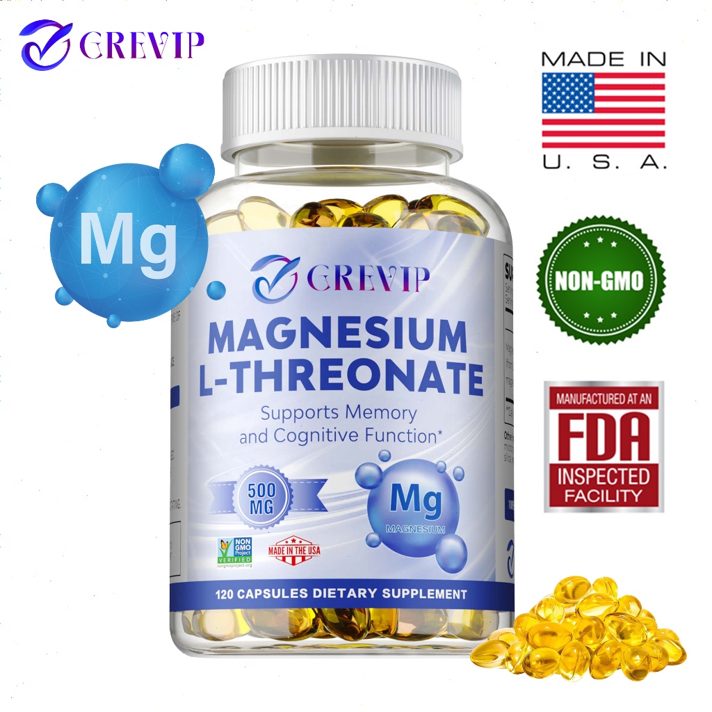 Magnesium L-Threonate - เสริมประสิทธิภาพความรู้ความเข้าใจ รองรับฟังก์ชั่นสมอง - 30/60/120 แคปซูล