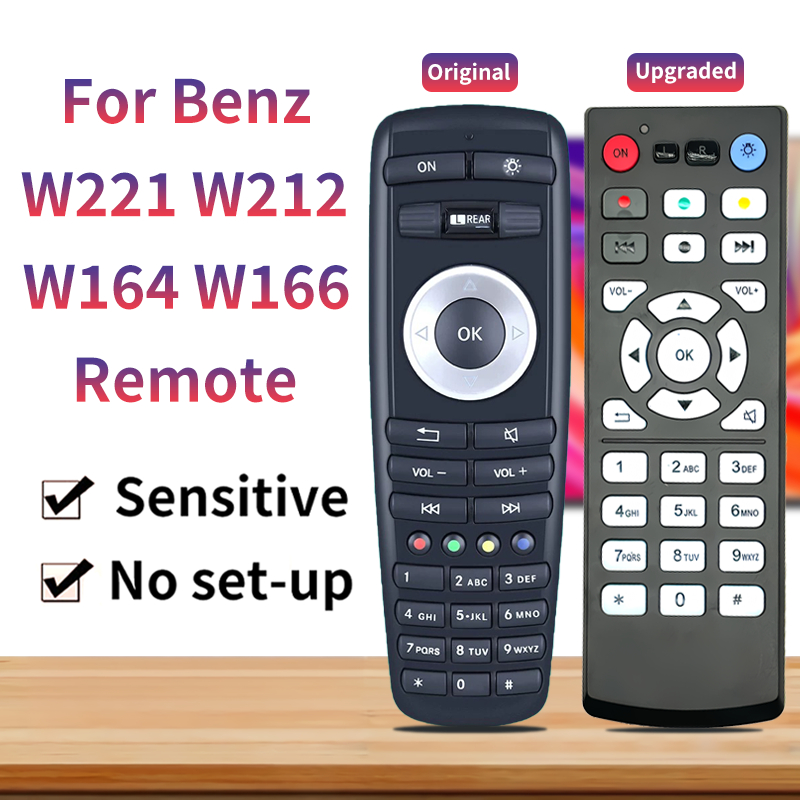 รีโมทคอนโทรลสําหรับ Benz W221 W212 W164 W166 จอแสดงผล DVD ความบันเทิงด้านหลัง