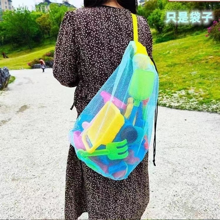 { Beach Storage Handy Tool} Beach Back Bag Beach Handbag Beach Storage Mesh Bag Transparent Storage 