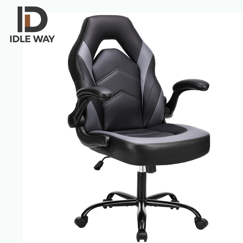 IDLEWAY เก้าอี้เกมมิ่ง เก้าอี้เกม 3895 สีดํา แดง ดํา เทา